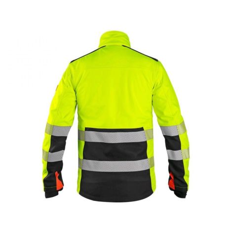 Męska kurtka ostrzegawcza softshell CXS Benson Canis kolor żółto-czarny - 2